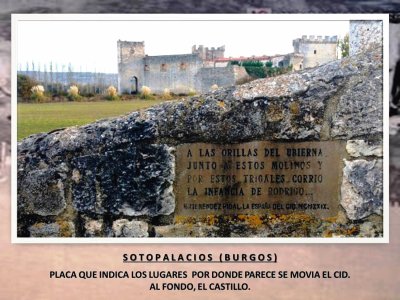 SOTOPALACIOS (BURGOS) - PLACA MOVIMIENTOS DEL CID