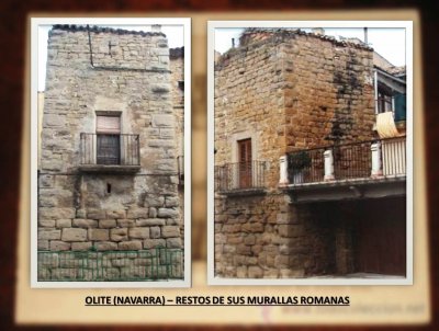 OLITE (NAVARRA)â€“ RESTOS DE SUS MURALLAS ROMANAS