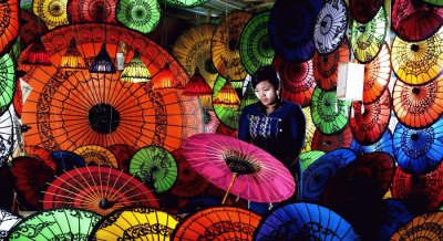 Colorful Umbrellas-Myanmar