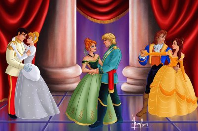 parejas de disney