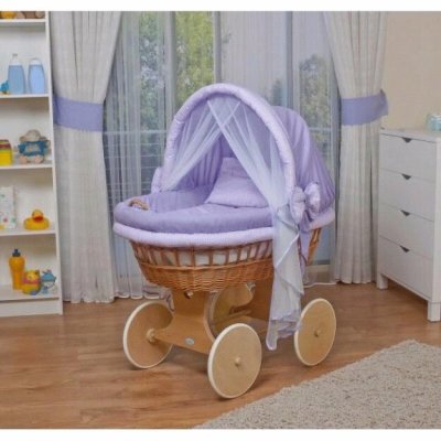 Wicker Cradle with Lavender Decor