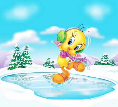 Piolin en la nieve