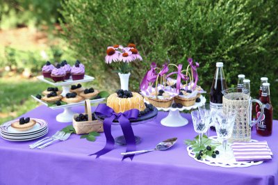 Pretty Purple Blackberry Treat Table