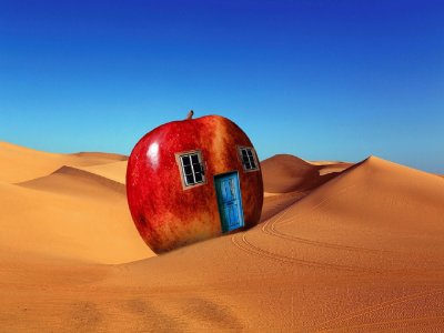 Apple- Casa,Puerta, Desierto.