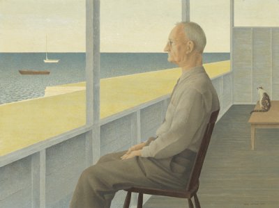 Alex Colville: Man on verandah 1953