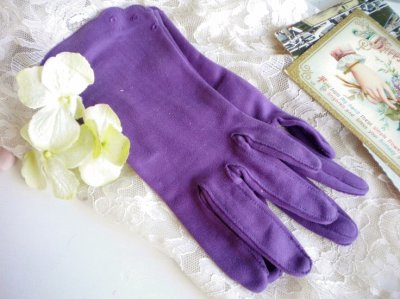 Purple Vintage Gloves