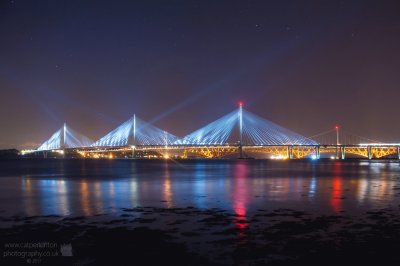 Queensferry Crossing at night