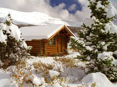 CABAÃ‘A EN LA NIEVE