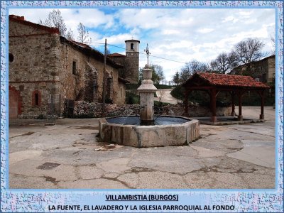 VILLAMBISTIA (BURGOS)  FUENTE, LAVADERO E IGLESIA