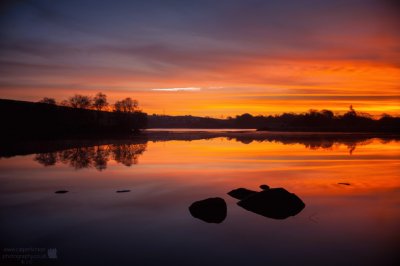 Sunrise reflected