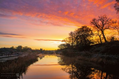 red sunrise Scotland