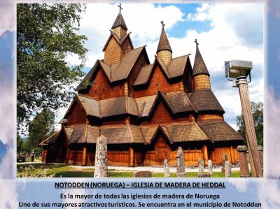 NOTODDEN (NORUEGA) â€“ IGLESIA DE MADERA  DE HEDDAL