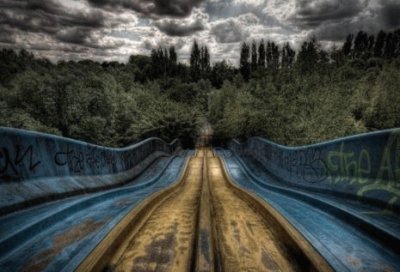 Old Theme Park Slide in Belgium