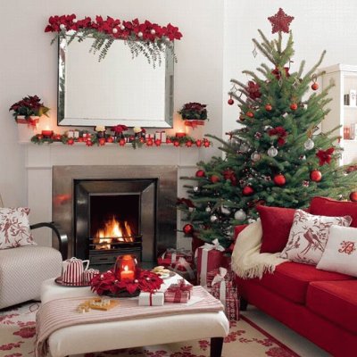 Cozy Christmas Sitting Room