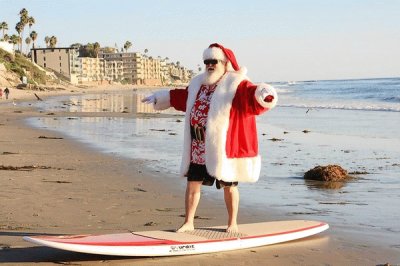 Surfing Santa-Laguna Beach, CA