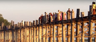 U Bein Bridge - Teakwood Bridge of 1800 's