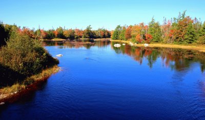 Deep blue river