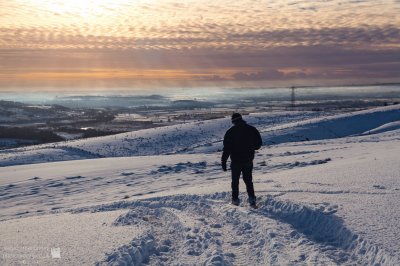 Snow sunset