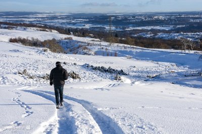 snow in the hills