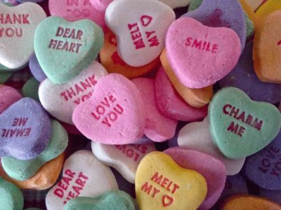 Colorful Candy Hearts