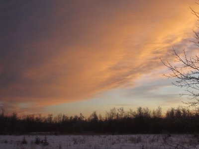 Sunrise looks like smoke from fire