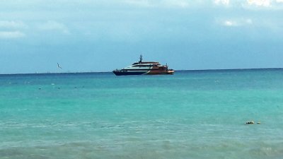 Transbordador en Playa del Carmen.