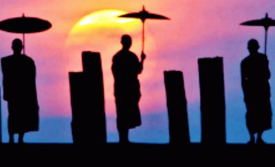 U Bein Bridge at Sunset