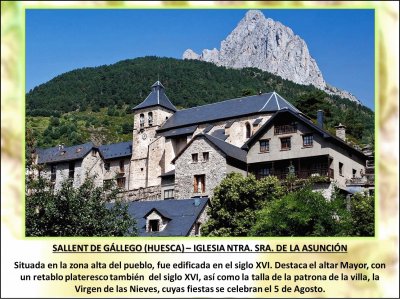 SALLENT DE GÃLLEGO (HUESCA) â€“ IGLESIA NTRA SRA DE LA ASUNCIÃ“N