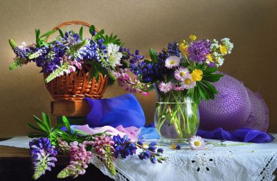 Beautiful Spring Floral Still Life-Art