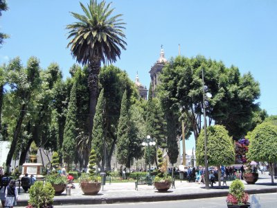 Plaza central de la Ciudad de Puebla.