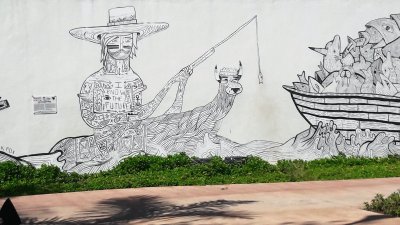 Mural en Isla Cozumel.