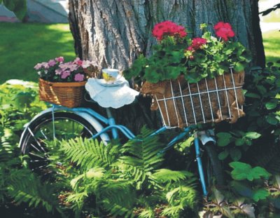 Bicycles with flowers