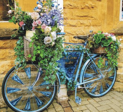 Bicycles with flowers