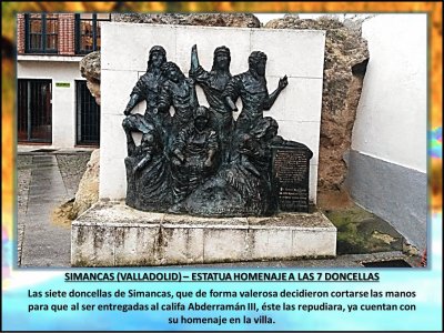 SIMANCAS (VALLADOLID) â€“ ESTATUA HOMENAJE A LAS 7 DONCELLAS