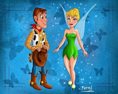 woody y tinkerbell