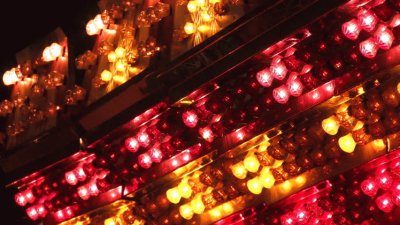 carnival lights on a ride