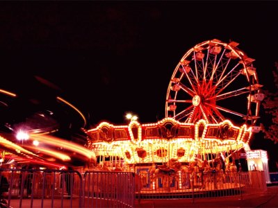 Carnival scene at a county fair