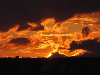 Fiery sunset