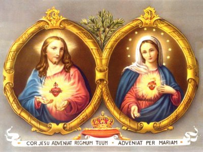 Jesus y Maria dos Corazones