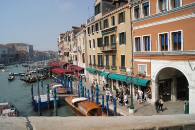 venice Canal Grande from Rialto bridge