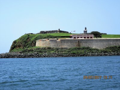 Muralla y fuerte en San Juan, Puerto Rico.