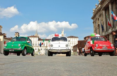 FIAT 500 tricolore a Torino