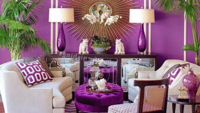 Classy Plum Living Room