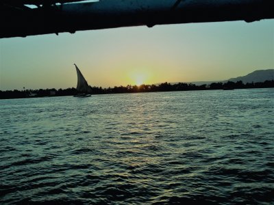 Ocaso en el RÃ­o Nilo, Egipto.