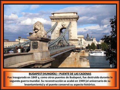 BUDAPEST (HUNGRÃA) â€“ PUENTE DE LAS CADENAS