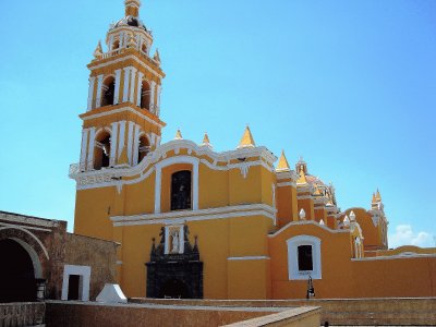 Templo en Cholula, Puebla.