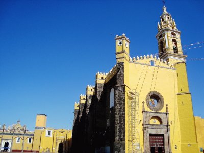 Templo en Cholula, MÃ©xico.