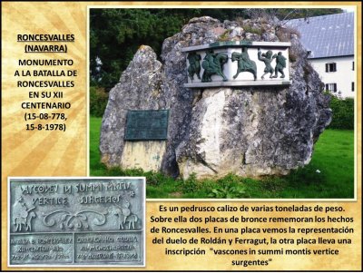 RONCESVALLES (NAVARRA)  MONUMENTO A LA BATALLA