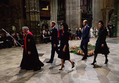 William, Harry, Meghan y Kate