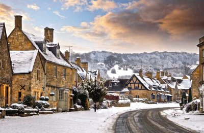 Angleterre Coastwalds neige